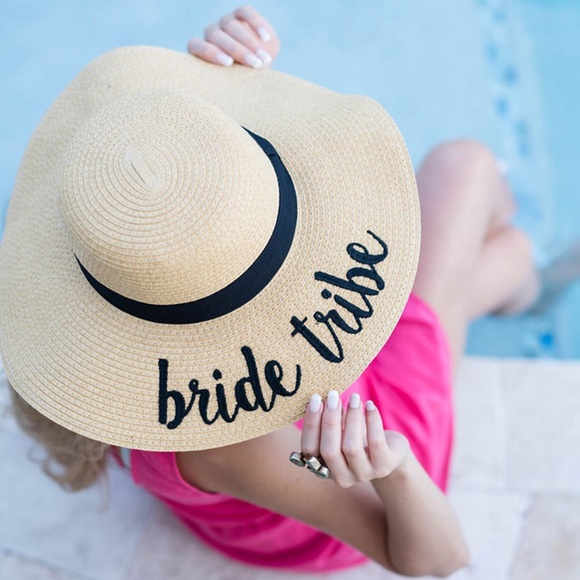 NWT Bride Tribe Beach Floppy Sun Hats (Set of 7) - Picture 3 of 5